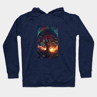 Color Tree at Night Hoodie